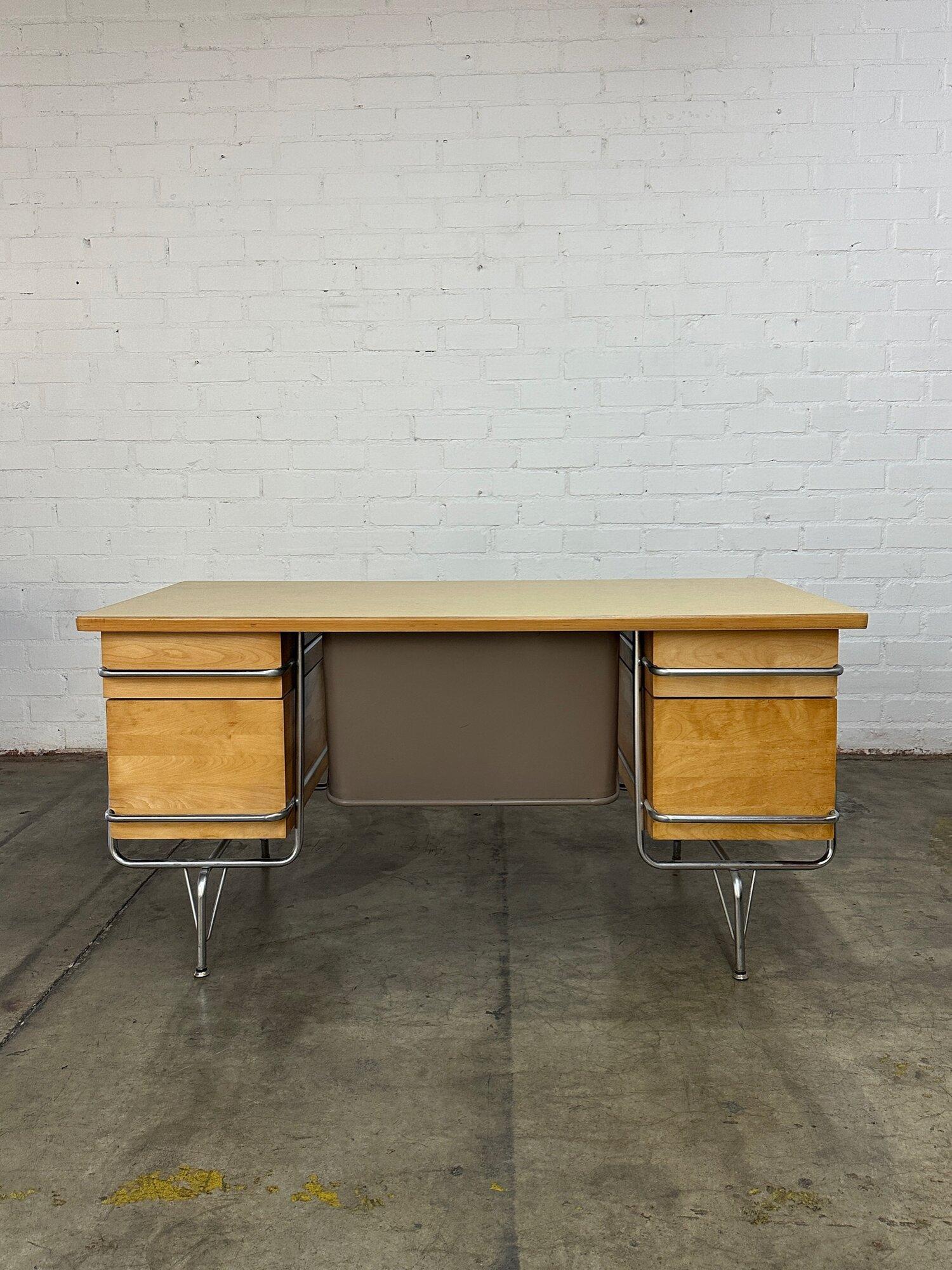 Mid-Century Modern Heywood Wakefield Trimline Desk by Kem Weber For Sale
