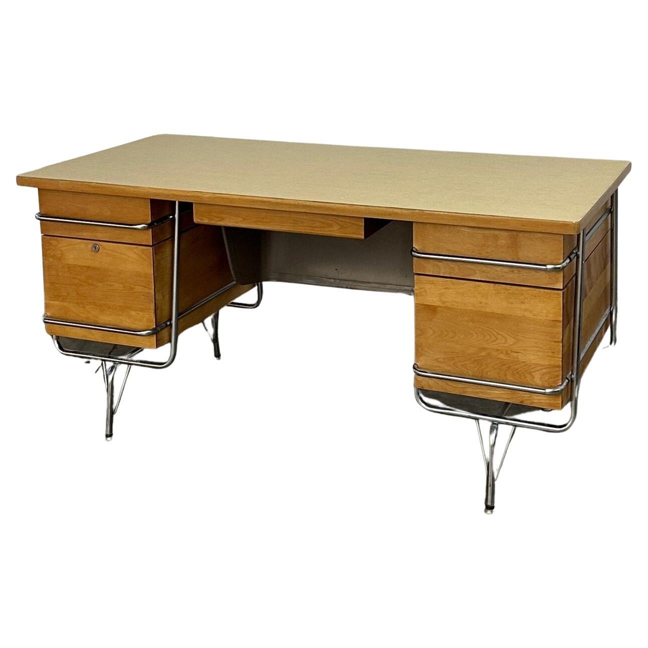 Heywood Wakefield Trimline Desk by Kem Weber For Sale