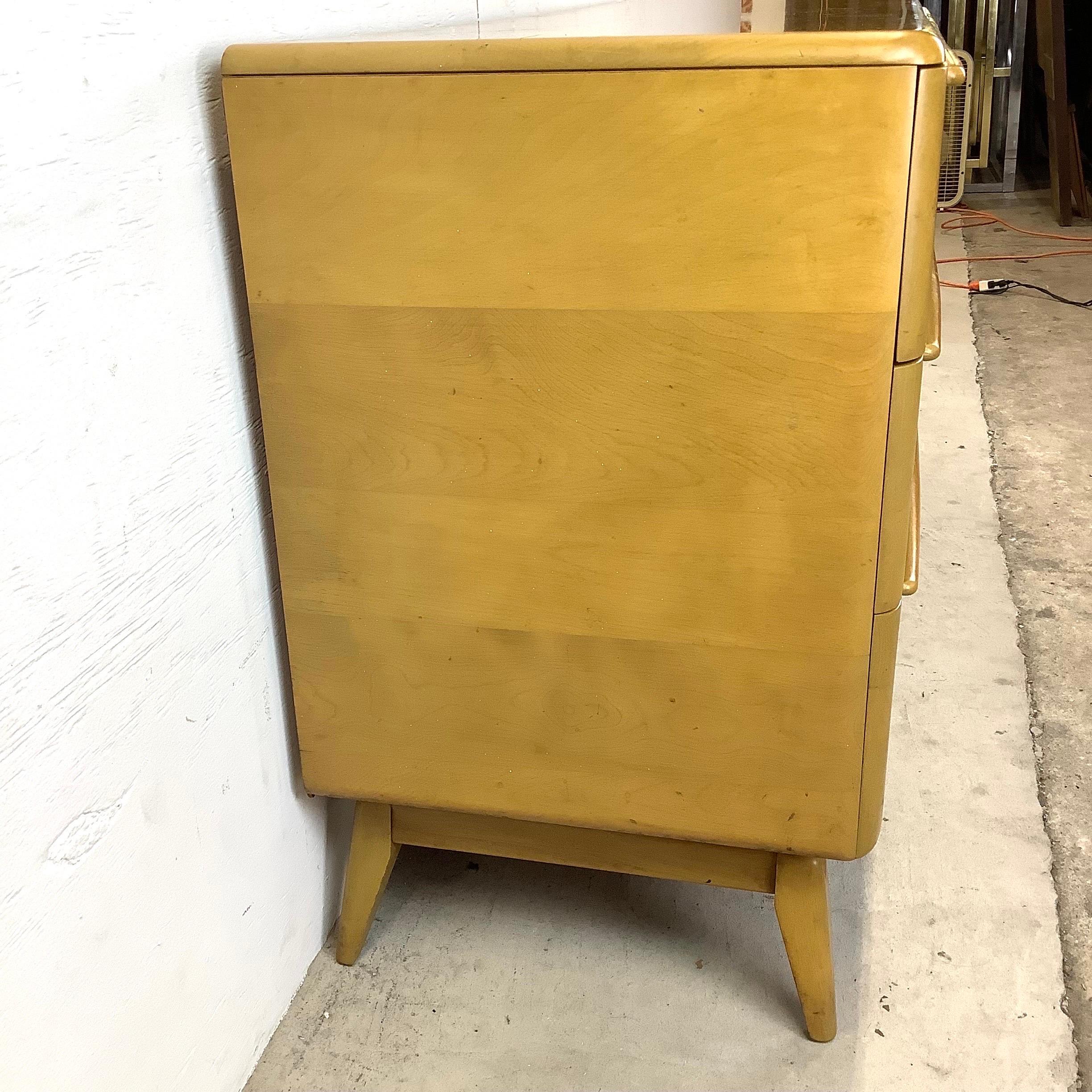 20th Century Heywood Wakefield Triple Dresser in Wheat Finish