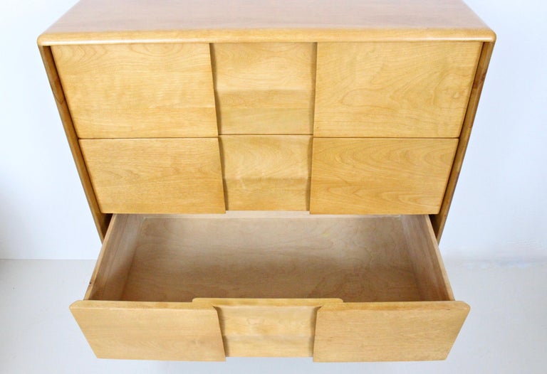 Heywood Wakefield "Trophy" Maple Four Drawer Dresser at 1stDibs
