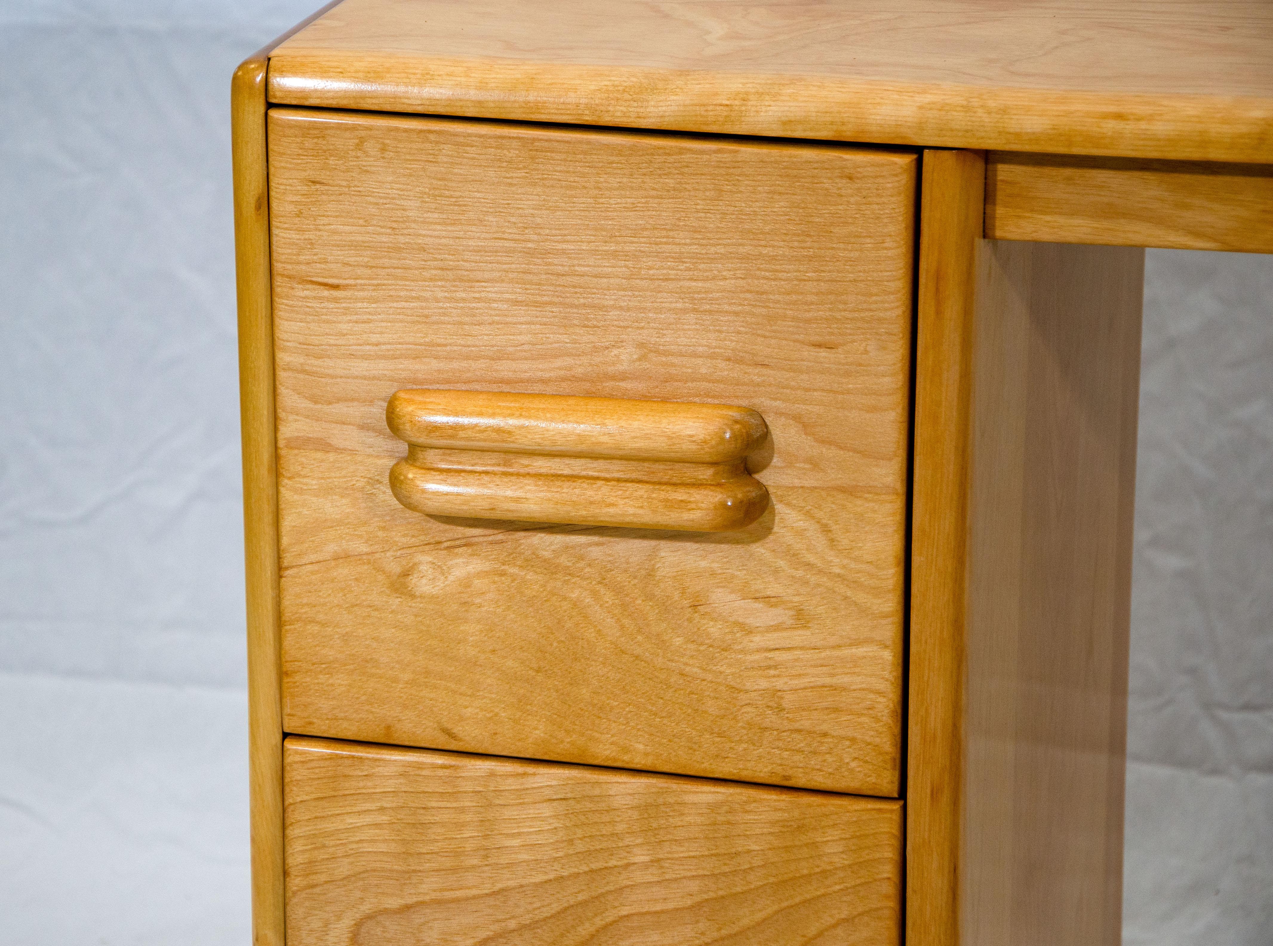 American Heywood Wakefield Vanity and Bench or Child's Desk, C3574 and C3577