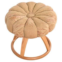 Vintage Heywood-Wakefield Vanity Pouf Stool, 1940s