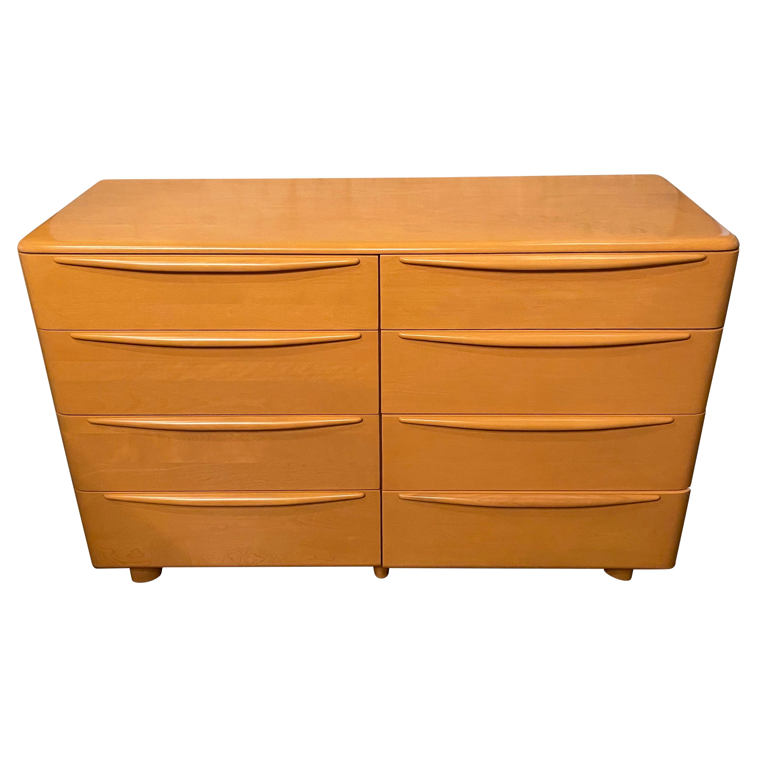 Heywood Wakefield Wheat Maple Double Dresser