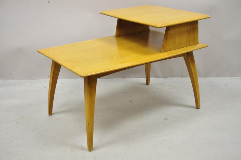 Heywood Wakefield Wheat MidCentury Modern Birch Maple Step Side End