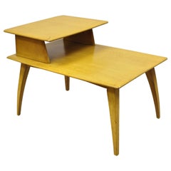 Heywood Wakefield Wheat Mid-Century Modern Birch Maple Step Side End Table