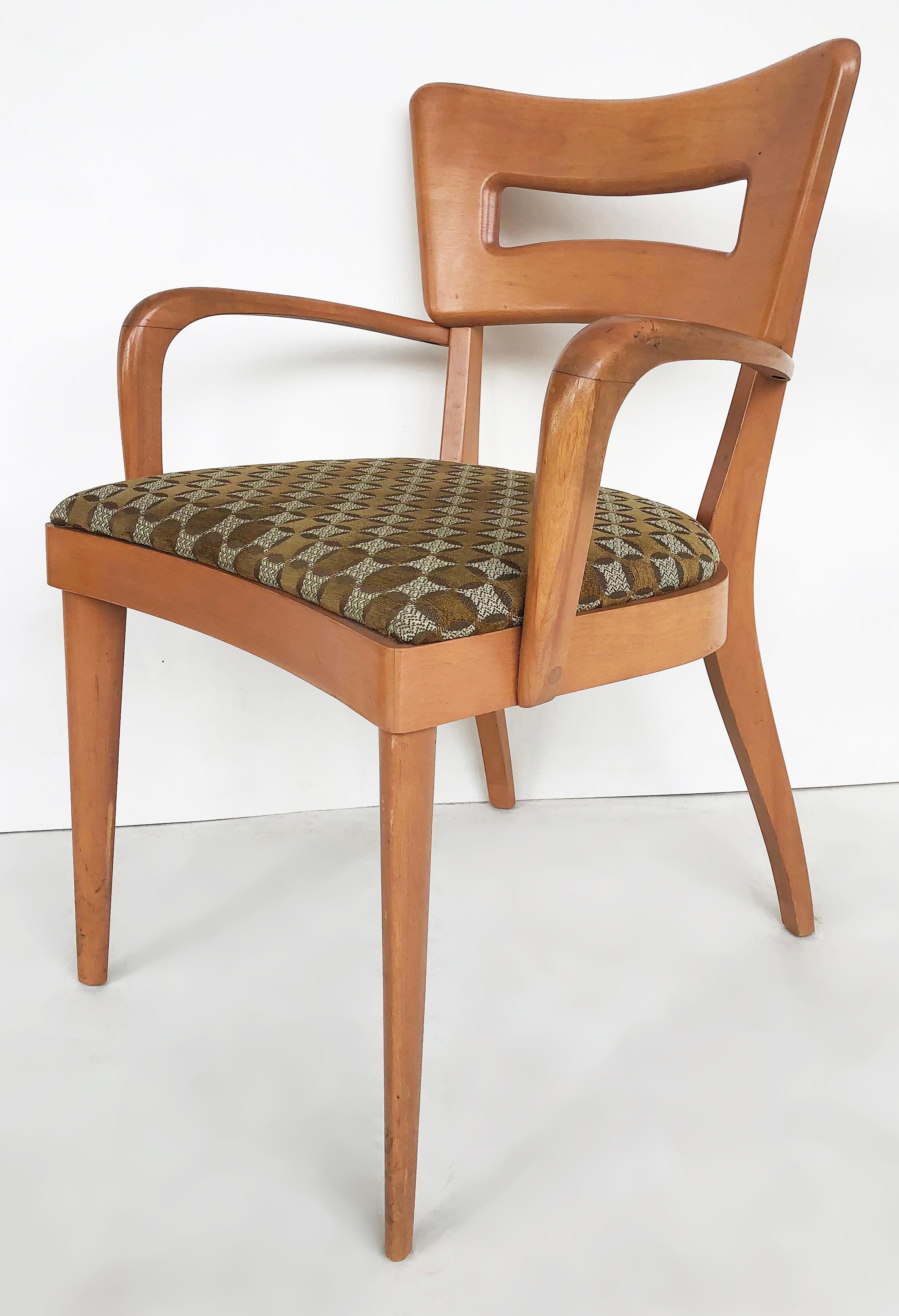Heywood Wakefield Wishbone Dog-Biscuit Dining Chairs Set of Six In Good Condition In Miami, FL