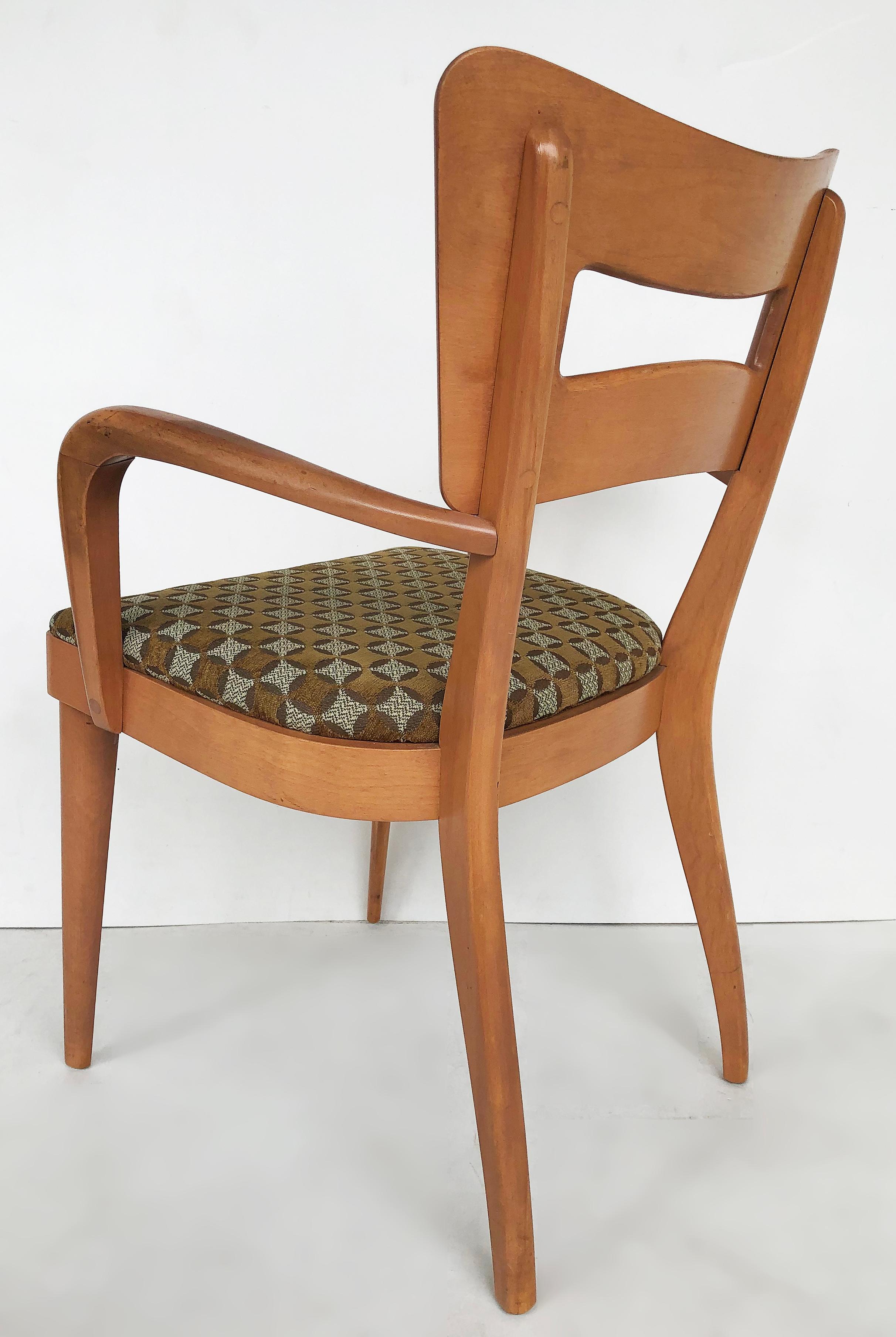 20th Century Heywood Wakefield Wishbone Dog-Biscuit Dining Chairs Set of Six