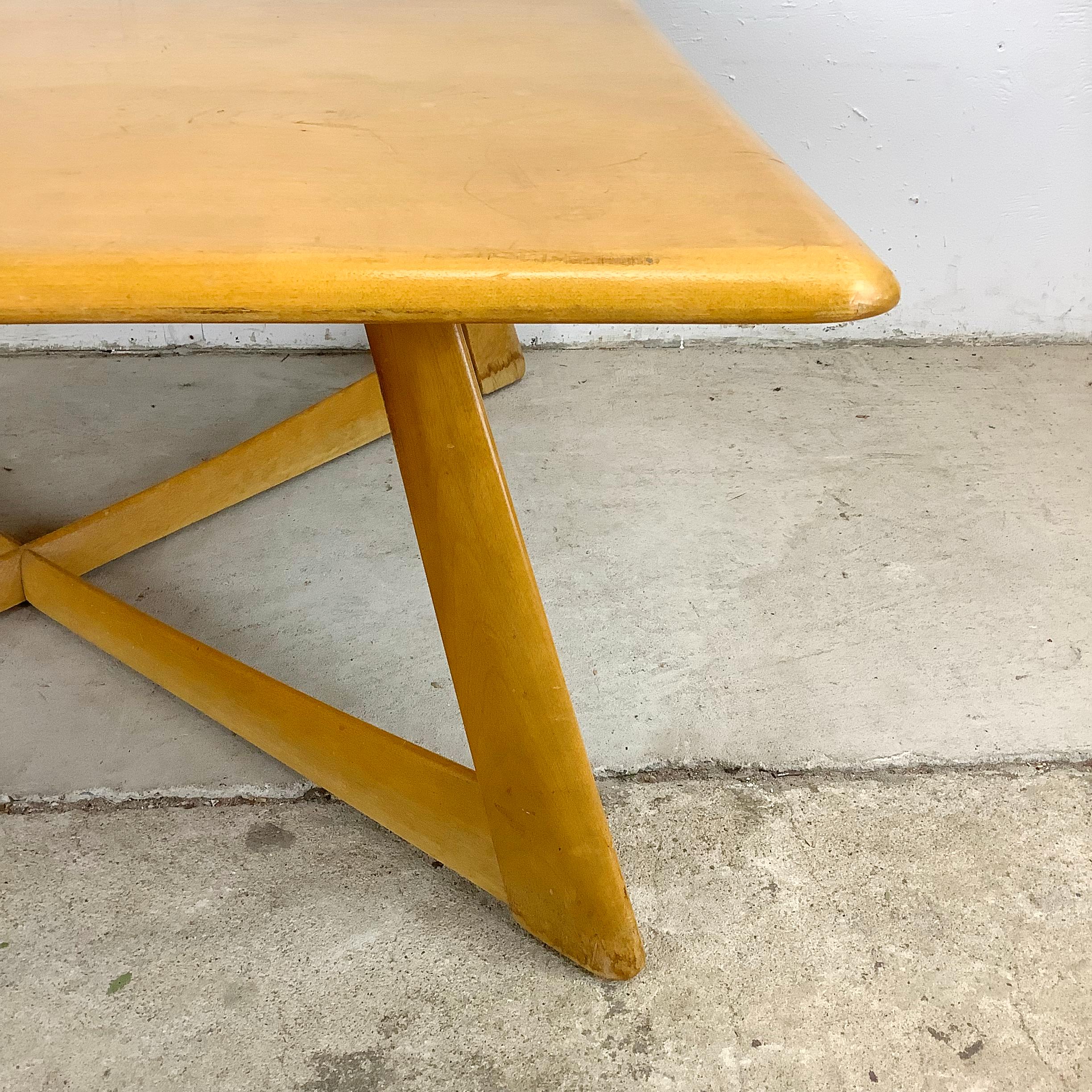 Heywood Wakefield table basse à base en X en vente 2