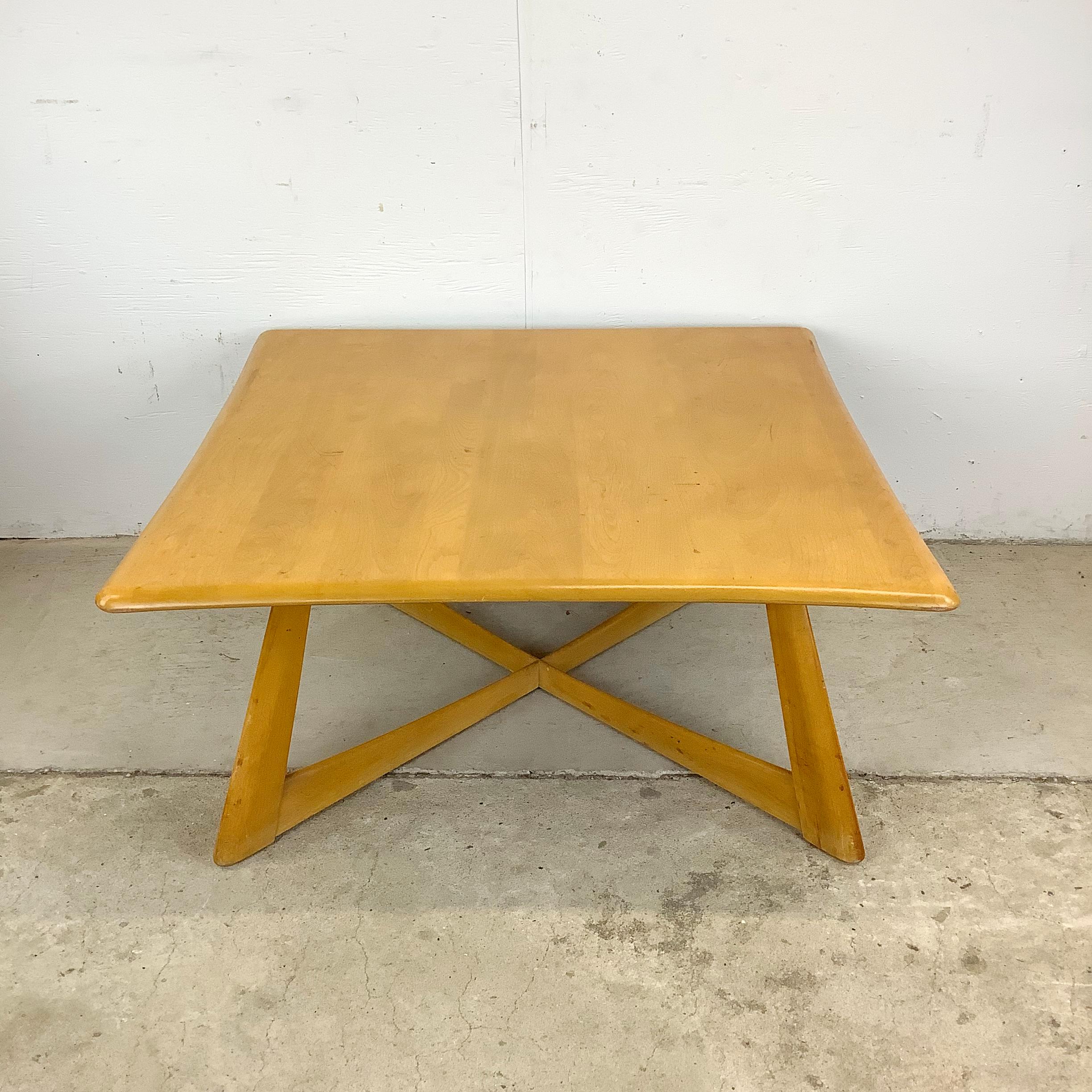 Mid-Century Modern Heywood Wakefield table basse à base en X en vente
