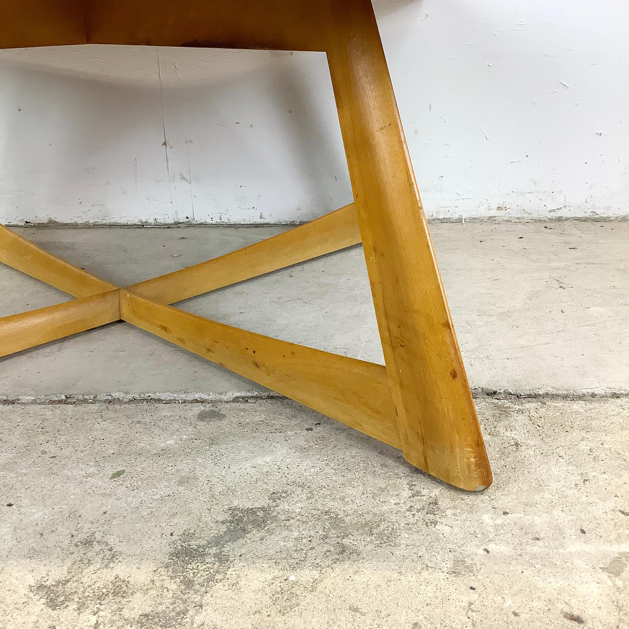 20ième siècle Heywood Wakefield table basse à base en X en vente