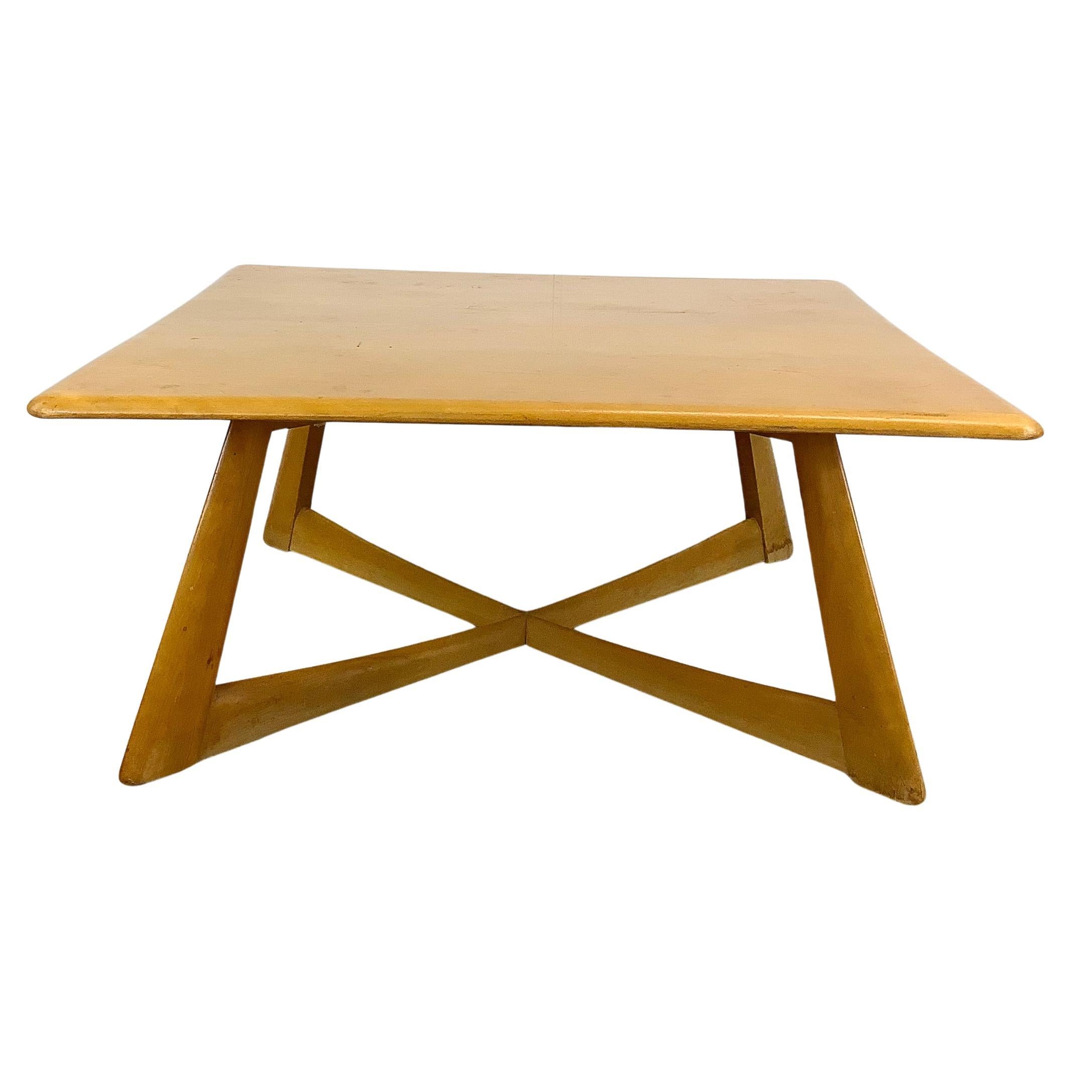 Heywood Wakefield X-Fuß Couchtisch