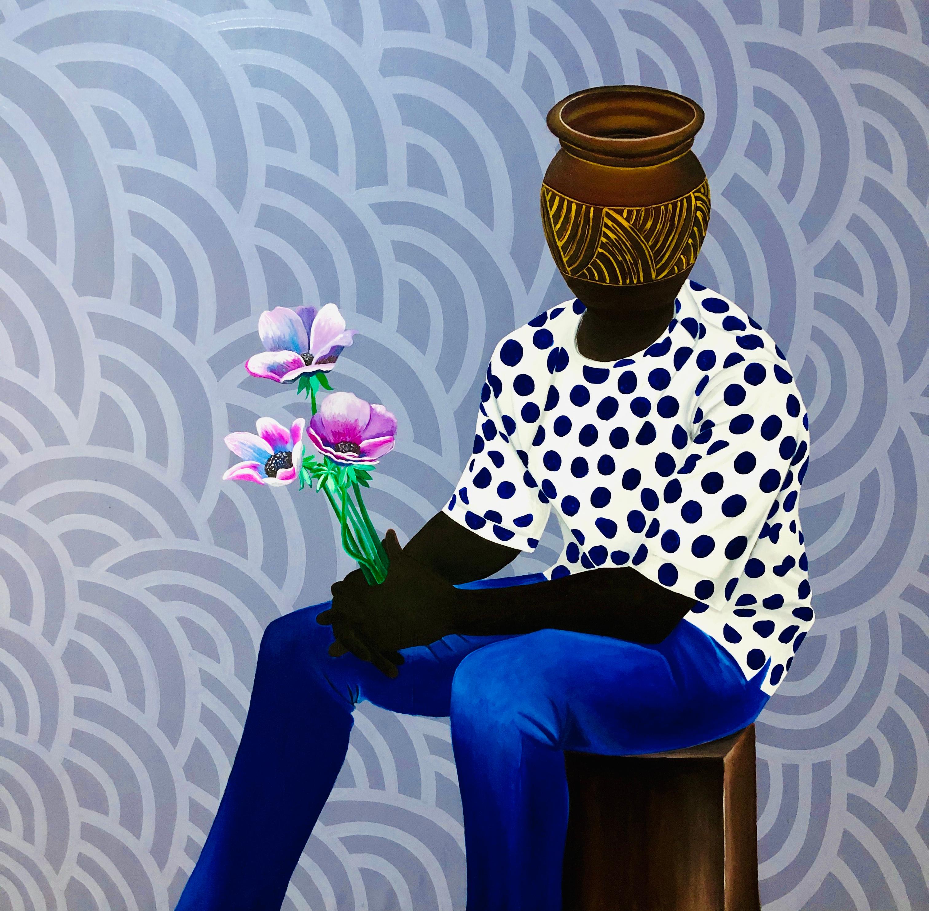 Portrait Painting di Hezekiah Oyejide Obidare - Sentimenti