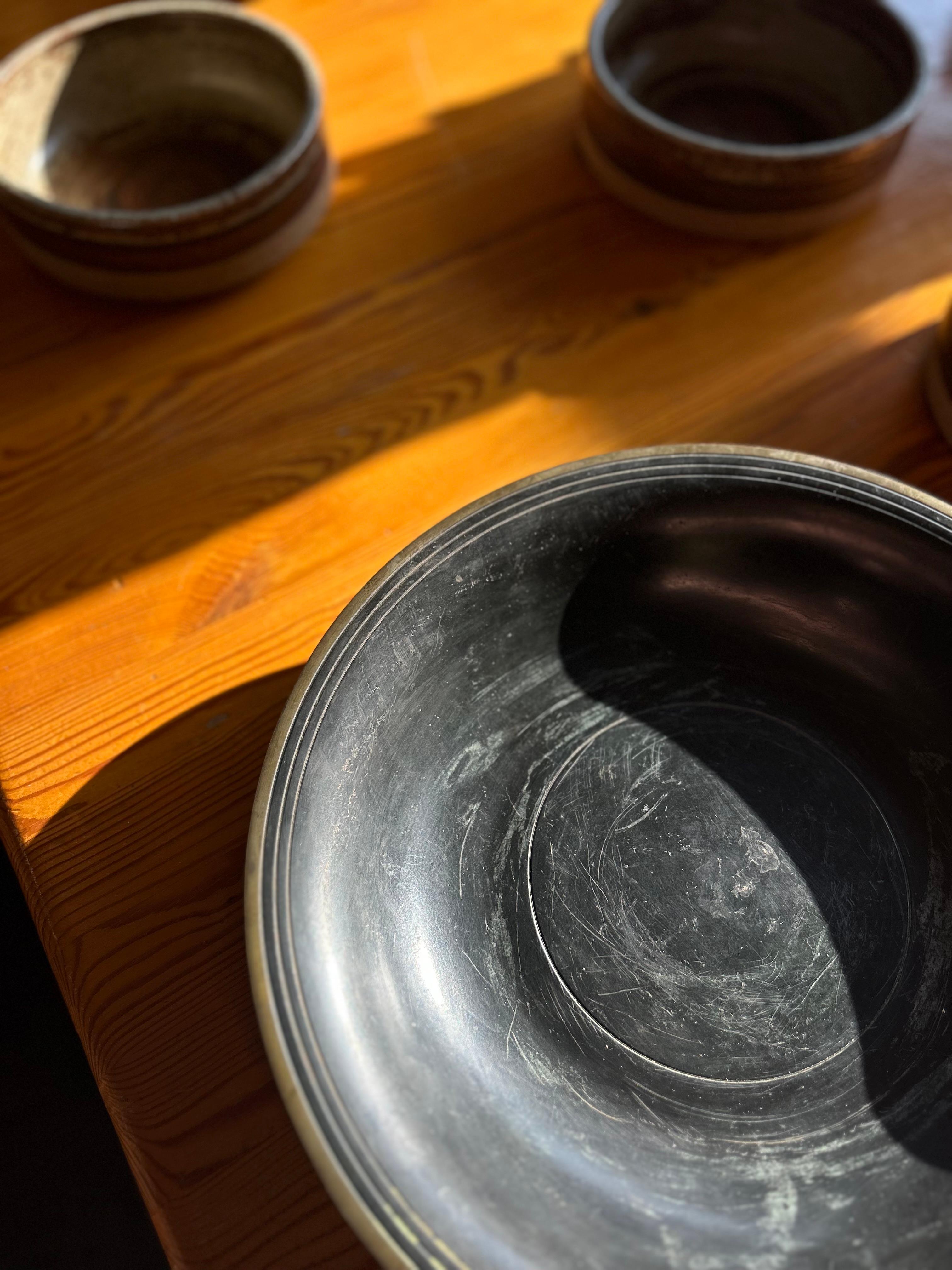 Rare decorative bowl in bronze by danish metal workshop HF Ildfast Bronze which was a workshop in Denmark in the 1900’s to the 1930’s, not a lot is known about them today but the quality of the pieces they made are still to this day seen as an