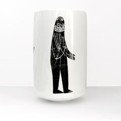 H&G Selb Heinrich Large Artistic Modernist Porcelain Vase with Figures