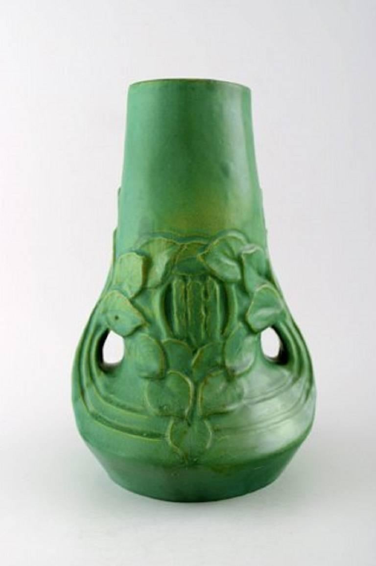 Swedish Höganäs Art Nouveau Ceramic Vase