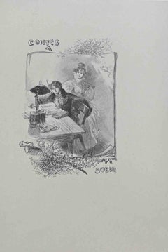 Antique Contes a Ma Soeur - Lithograph by Hégésippe Moreau - 1838