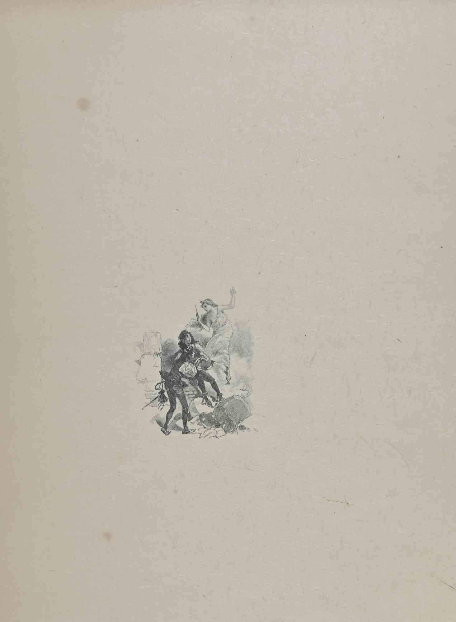 Réunion - Lithographie de Hégésippe Moreau - 1838