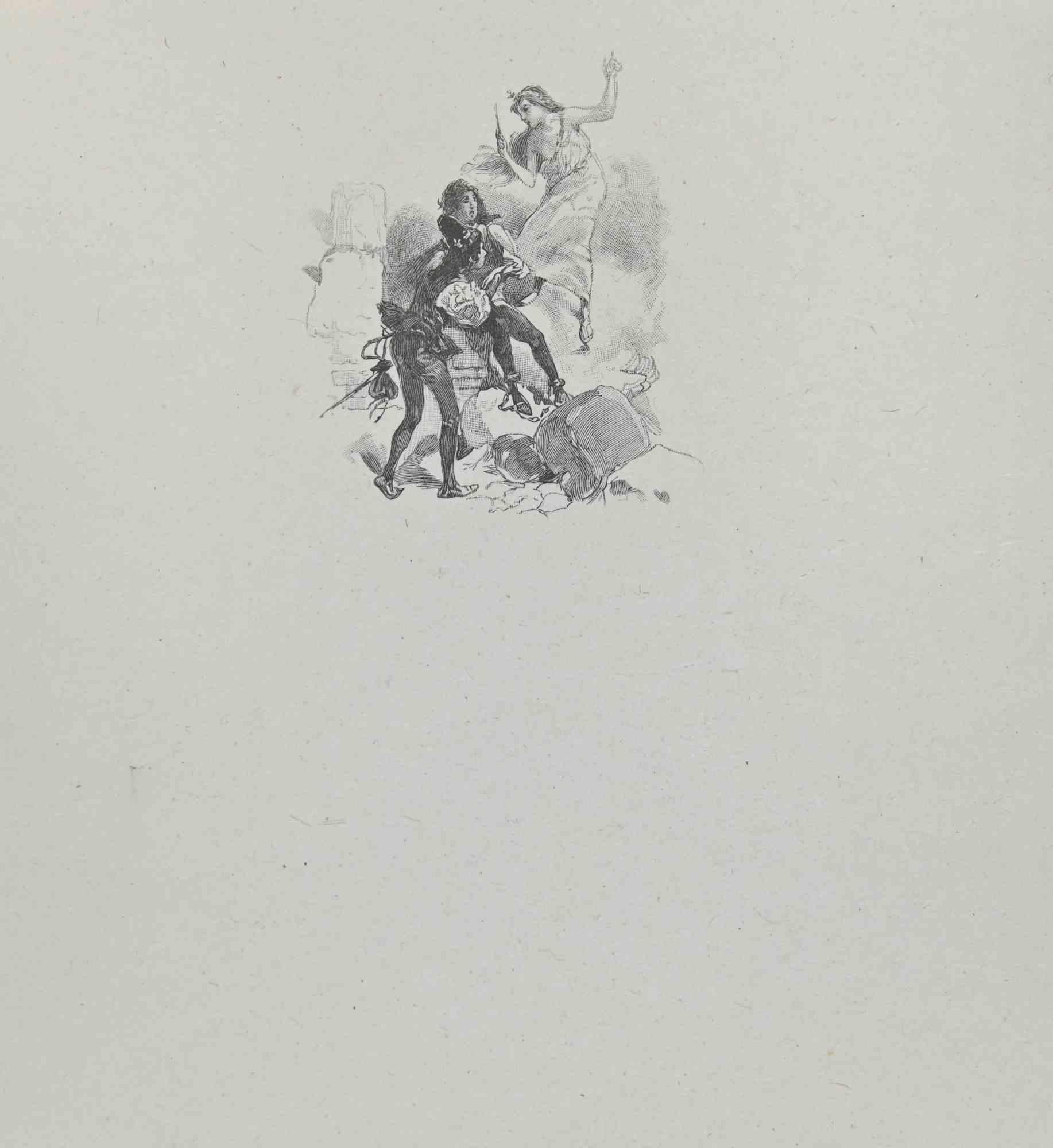 Petits Contes à ma Sœur is a Lithograph on paper realized by Hégésippe Moreau,  dated 1838.

The artwork  is in good condition . 

Hégésippe Moreau (1810-1838) was a French lyric poet. The romantic myth was solidified by the publication of his