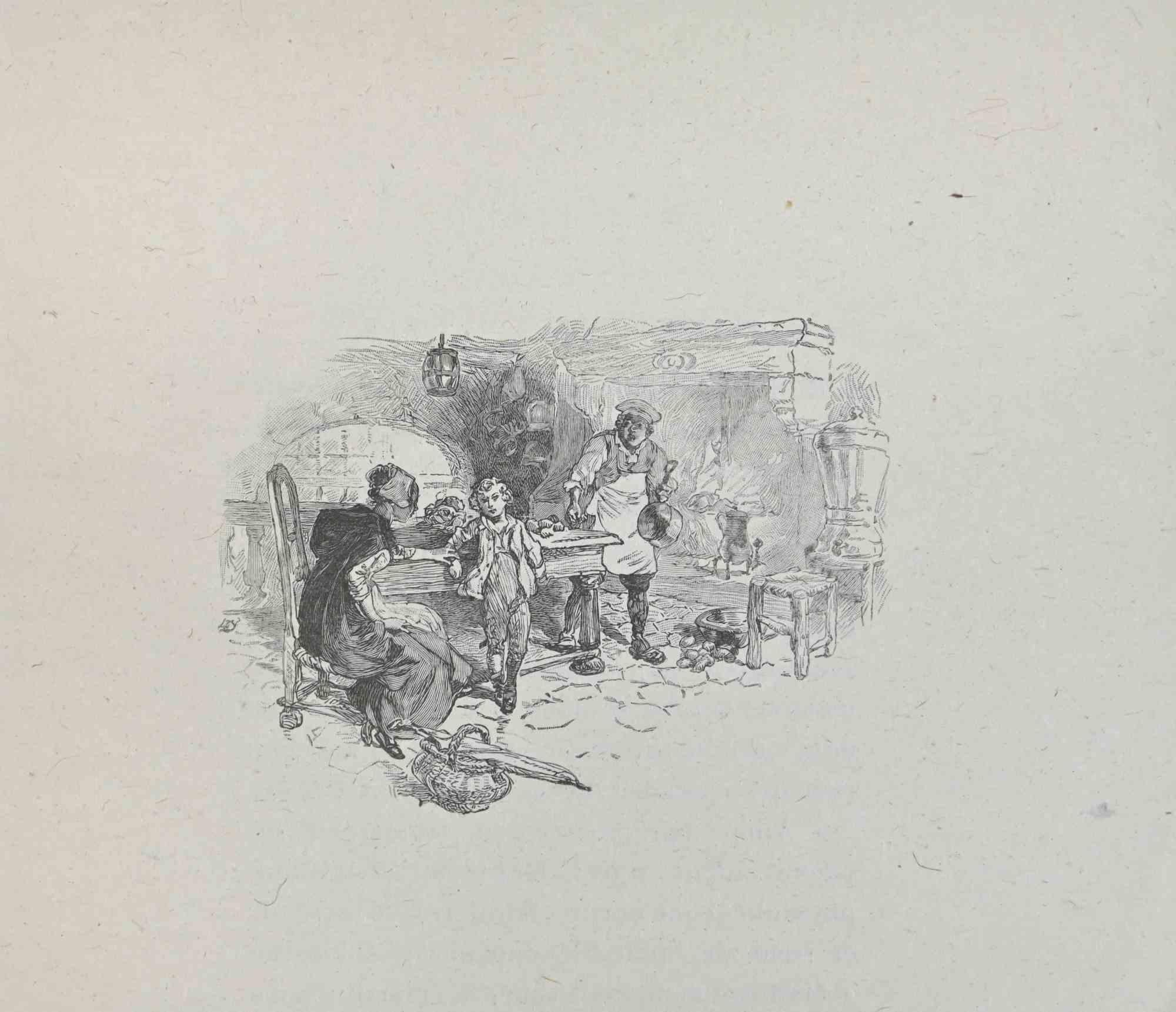 Petits Contes à ma Sœur - Lithograph by Hégésippe Moreau - 1838