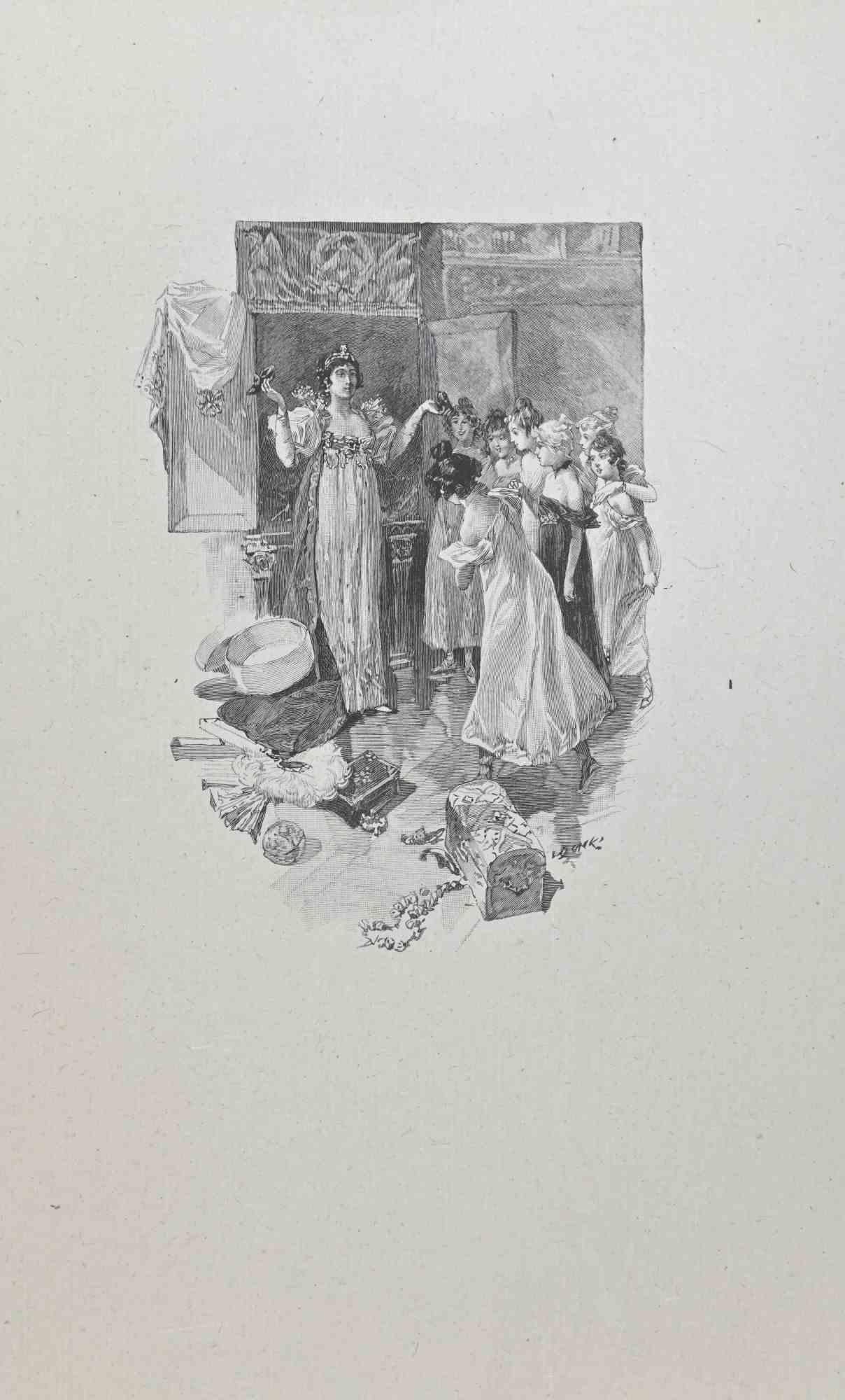 Petits Contes à ma Sœur is a Lithograph on paper realized by Hégésippe Moreau,  dated 1838.

The artwork  is in good condition.

Hégésippe Moreau (1810-1838) was a French lyric poet. The romantic myth was solidified by the publication of his