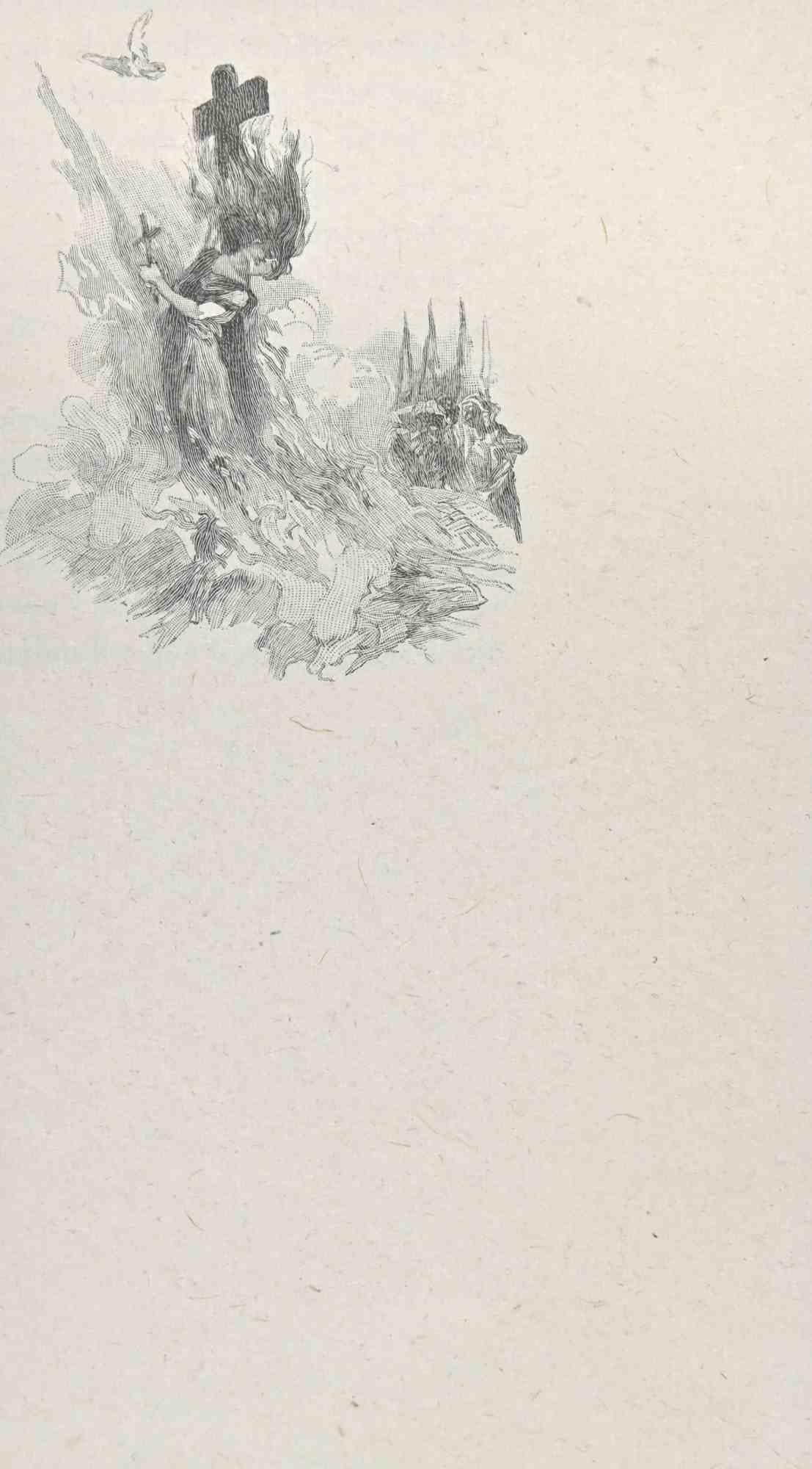 Petits Contes à ma Sœur è una litografia su carta realizzata da Hégésippe Moreau,  datato 1838.

L'opera d'arte  è in buone condizioni.

Hégésippe Moreau (1810-1838) è stato un poeta lirico francese. Il mito romantico si consolidò con la