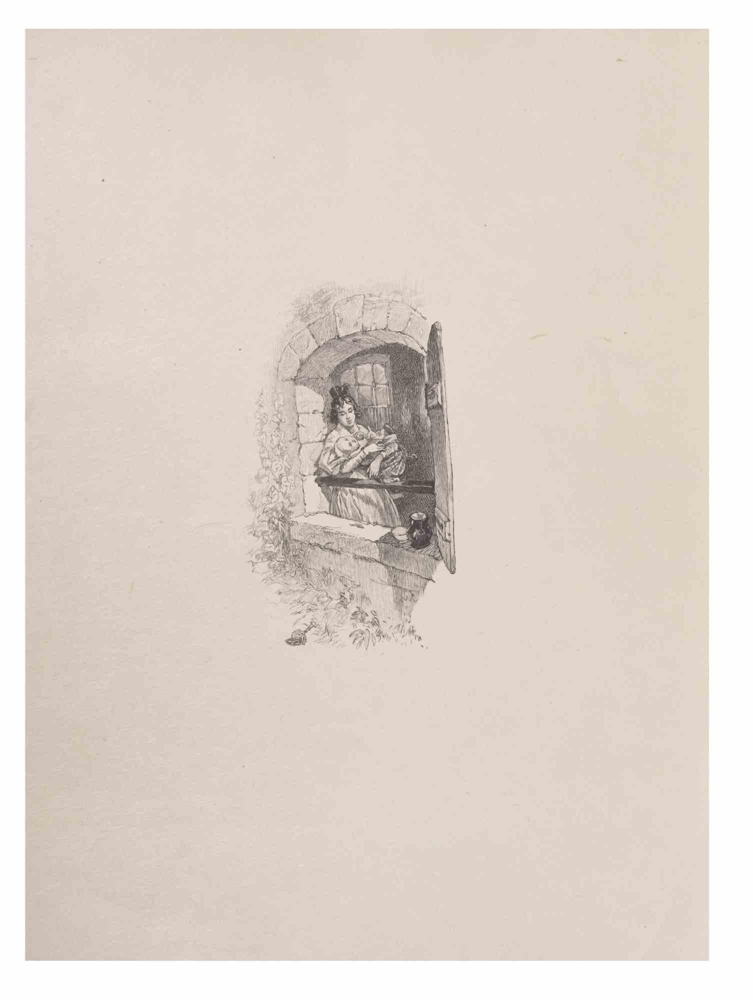 Petits Contes à ma Sœur - Lithograph by Hégésippe Moreau - 1838