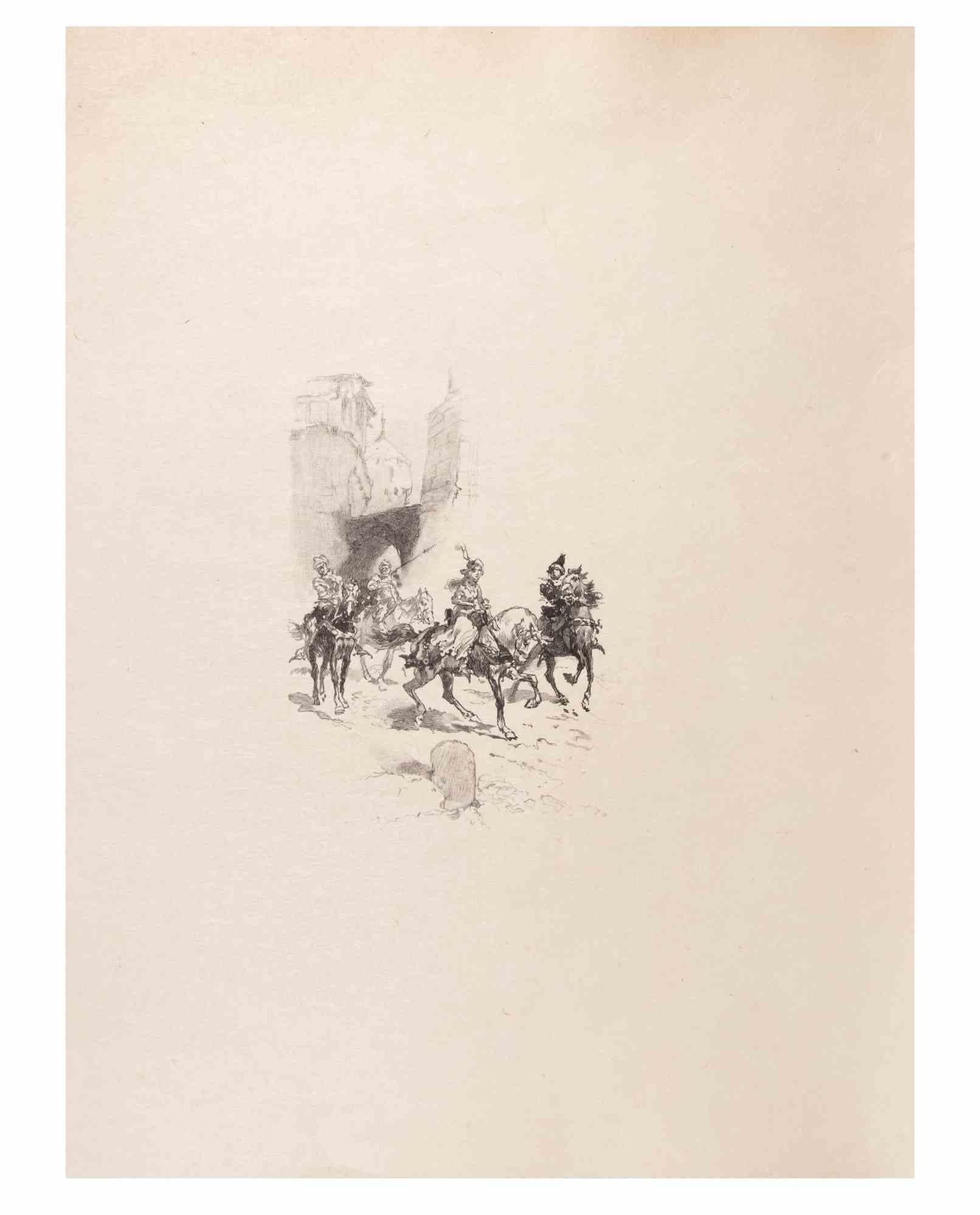 Petits Contes à ma Sœur ist eine Lithographie auf Papier von Hégésippe Moreau aus dem Jahr 1838.

Das Kunstwerk ist in gutem Zustand.

Hégésippe Moreau (1810-1838) war ein französischer Lyriker. Der romantische Mythos wurde durch die