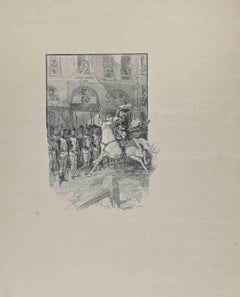 L'équitation - Lithographie de Hégésippe Moreau - 1838