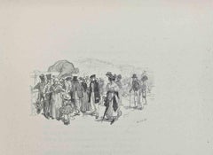 La marche - Lithographie de Hégésippe Moreau - 1838
