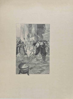 Walking - Lithograph by Hégésippe Moreau - 1838