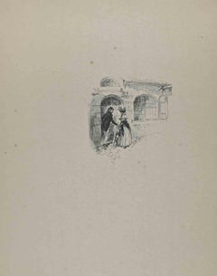 Antique Walking - Lithograph by Hégésippe Moreau - 1838
