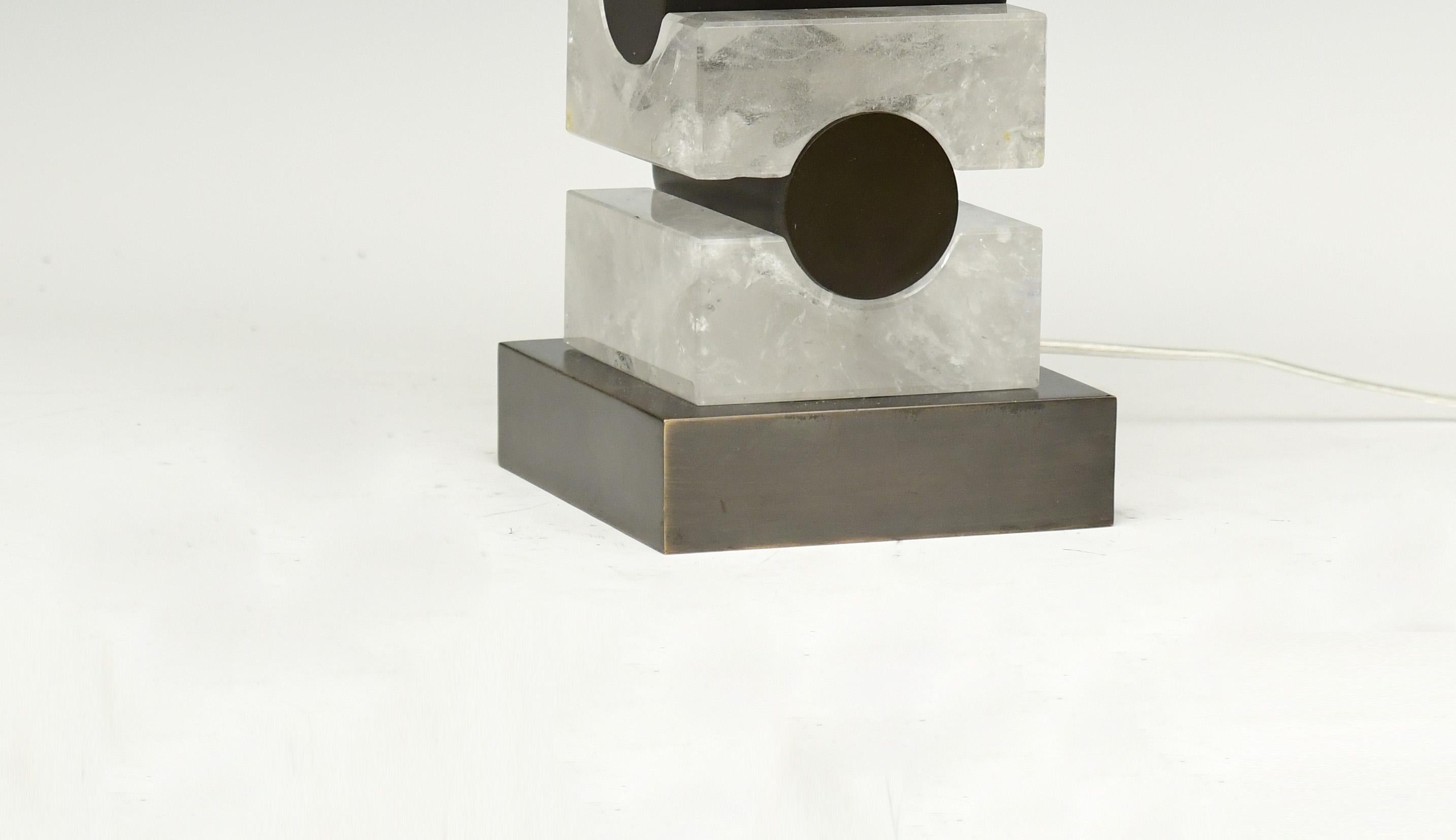 HH2 Rock Crystal Lamps by Phoenix In Excellent Condition For Sale In New York, NY