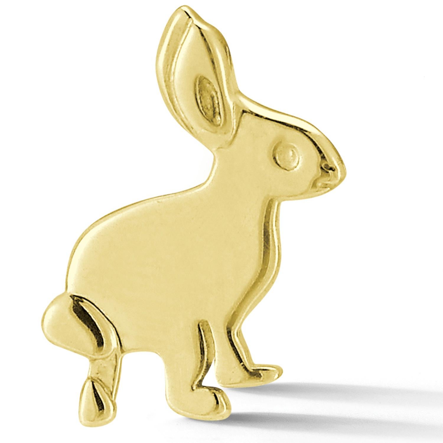 These adorable bunny stud earrings wears well on your ear lobes all day long. 

A great everyday earring with a bit of whimsy and cuteness, it's also the year of the Rabbit this year!

Dimensions: 10mm Height x 8mm Width x 1.2mm thickness

14 Karat