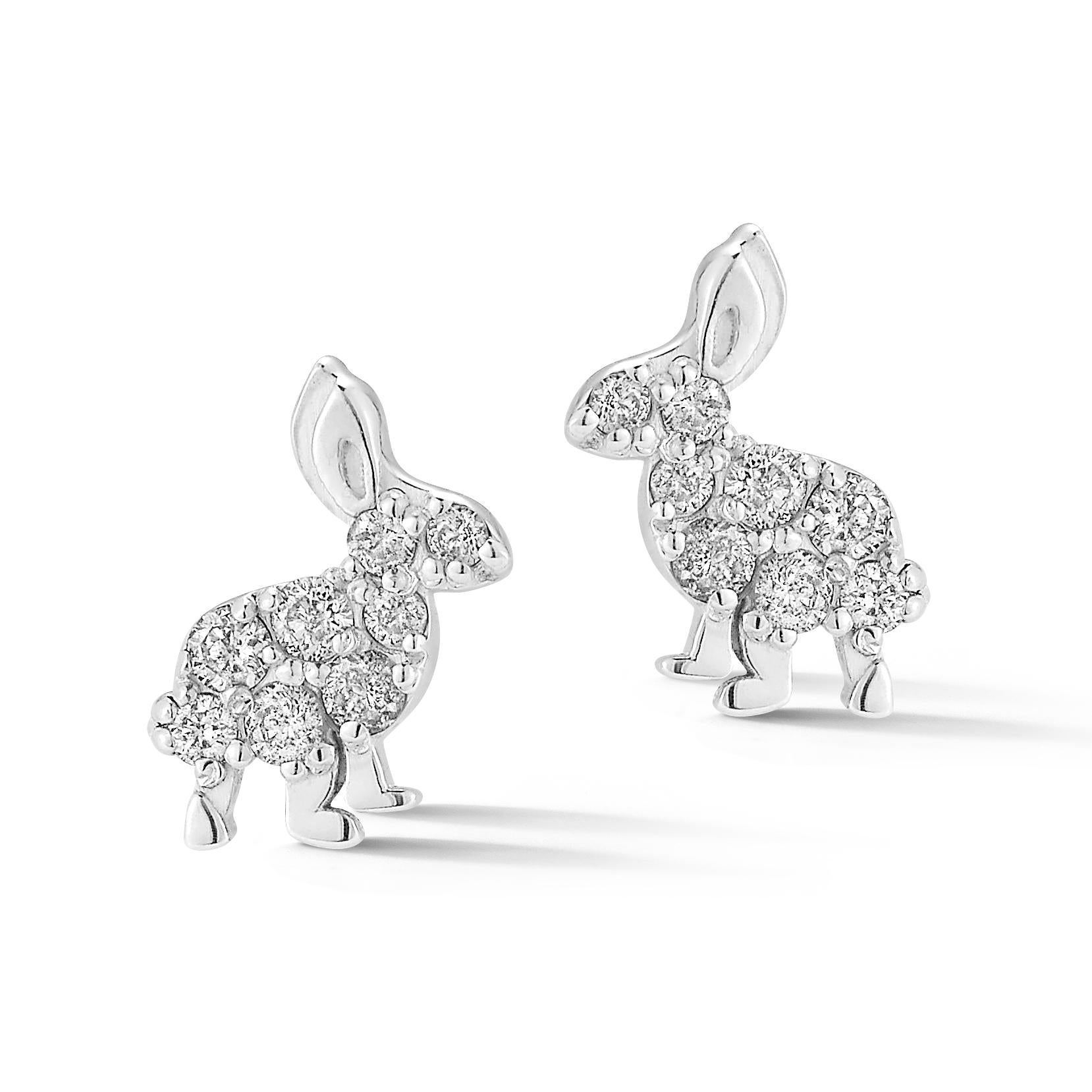 bunny gold earrings