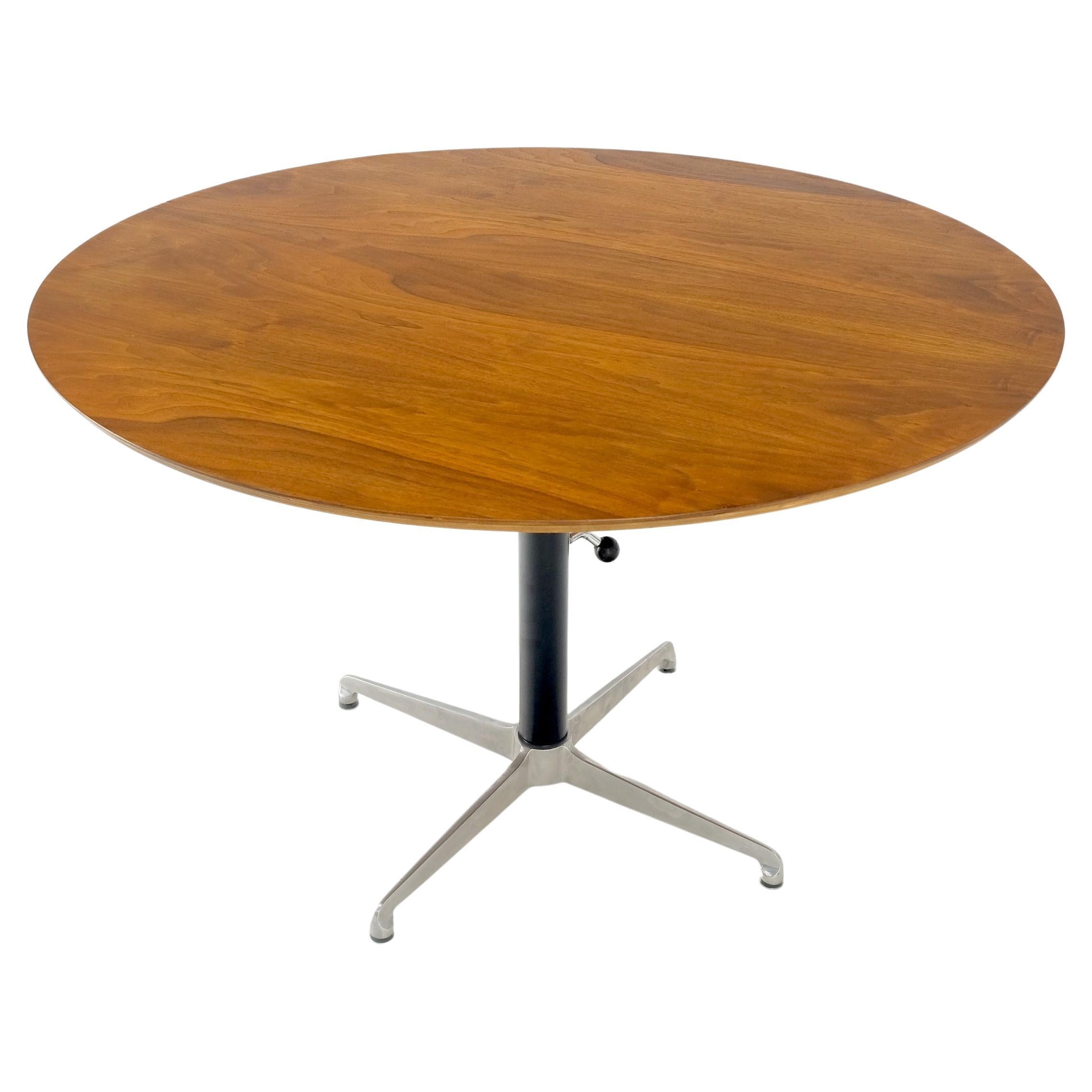 Hi-Lo Convertible Dining to Coffee Adjustable Height Round Table Danish MCM MINT