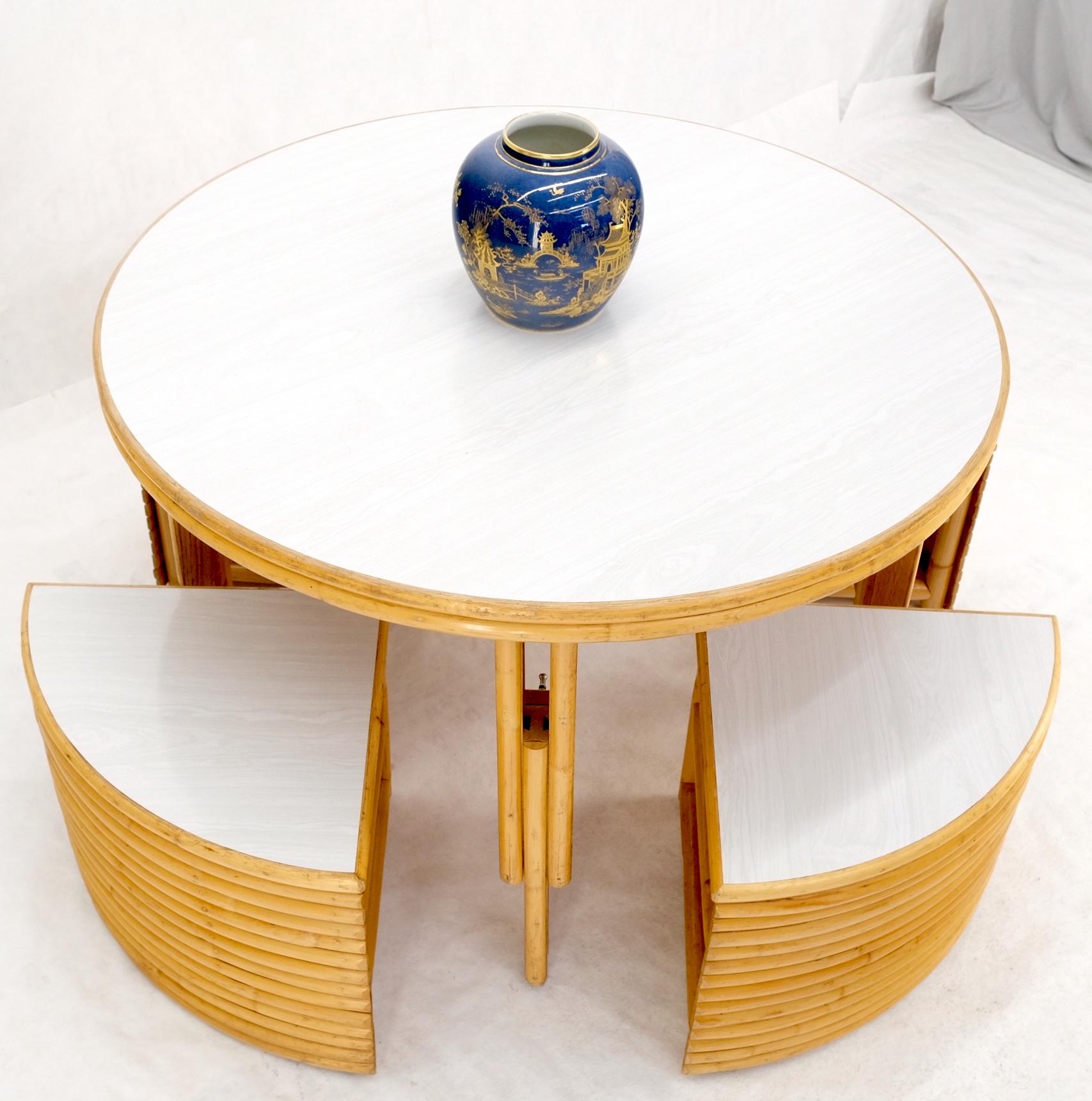 Table de jeu de table basse en roseau convertible Hi-Lo avec bancs et tabourets gigognes chaise en vente 6