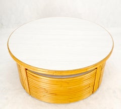 Hi-Lo Convertible Reed Coffee Dinette Game Table w/ Nesting Benches Stools Chair