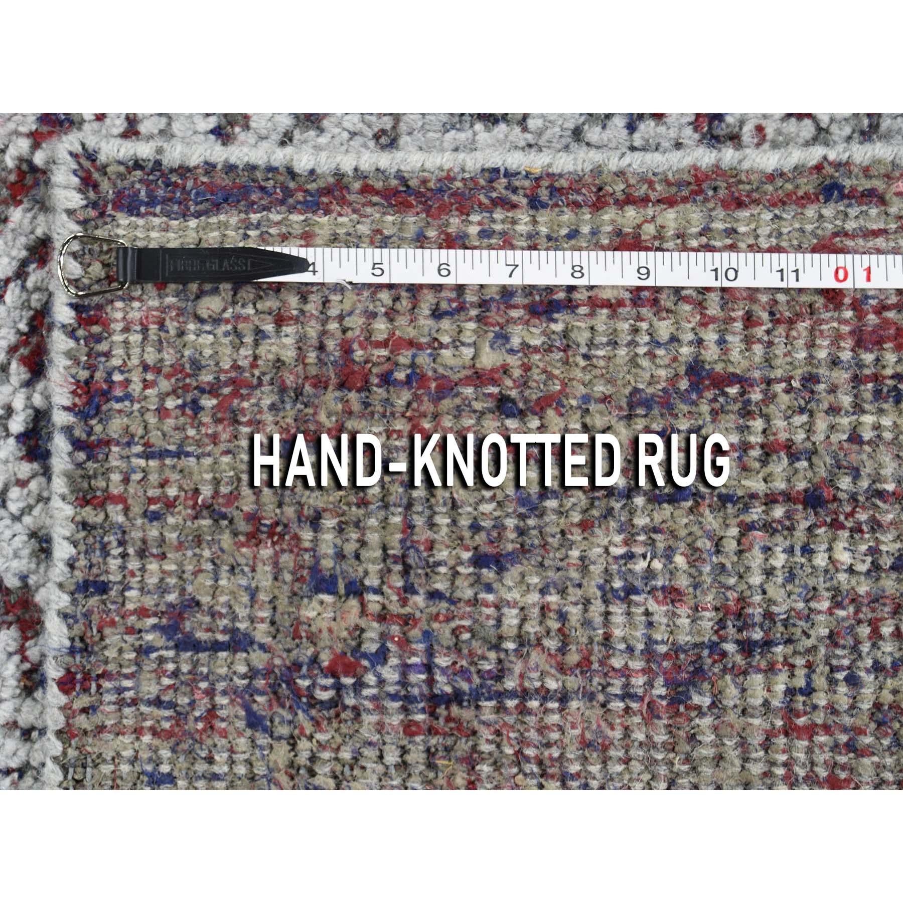 Hi-Low Pile Oxidized Wool Khotan Design Hand Knotted Oriental Rug 6