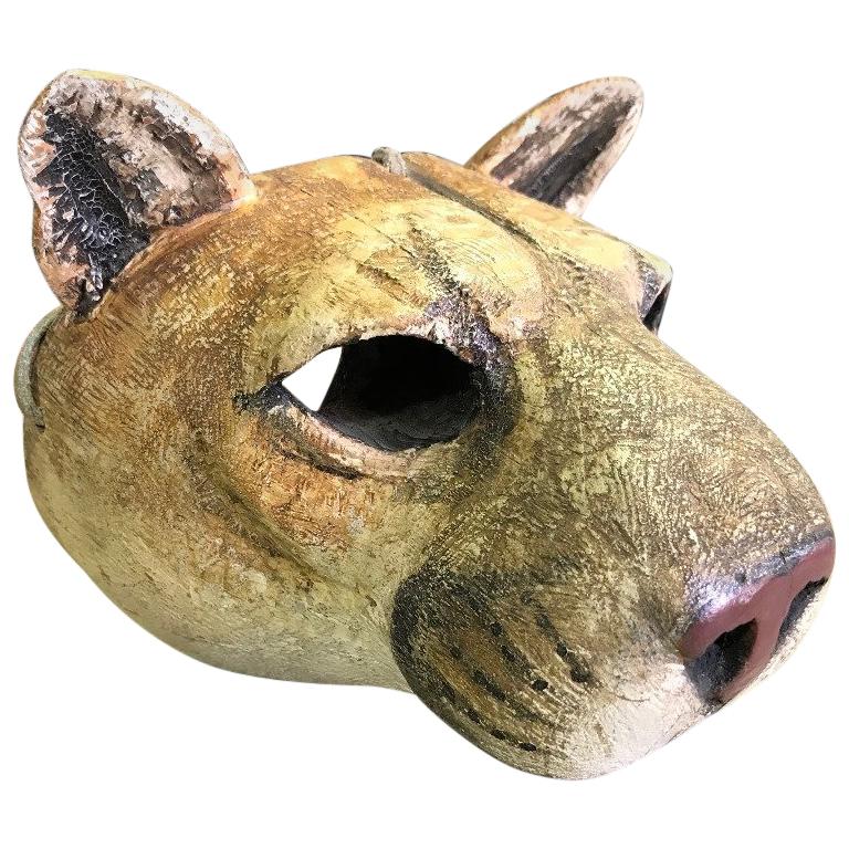 Hib Sabin Carved Wood Spirit Animal Mask