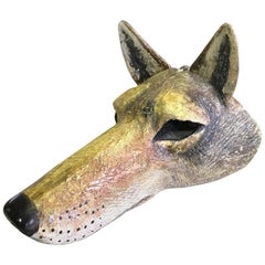 Hib Sabin Carved Wood Spirit Animal Mask