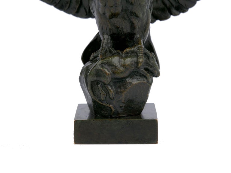 “Hibou Owl” French Bronze Sculpture by Antoine-Louis Barye & Barbedienne For Sale 10