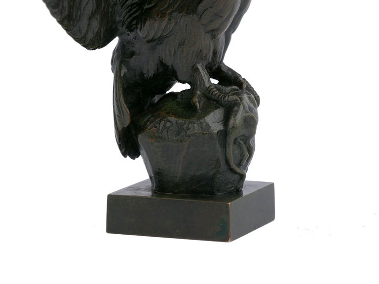 “Hibou Owl” French Bronze Sculpture by Antoine-Louis Barye & Barbedienne For Sale 12