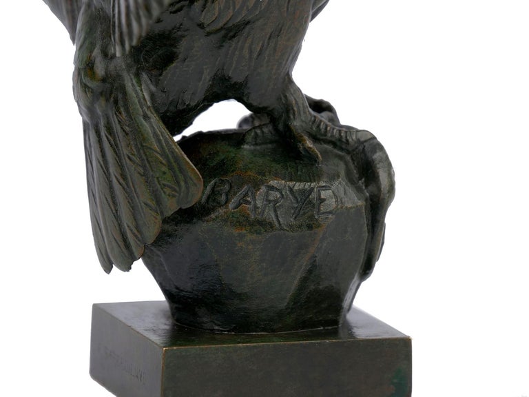 “Hibou Owl” French Bronze Sculpture by Antoine-Louis Barye & Barbedienne For Sale 13