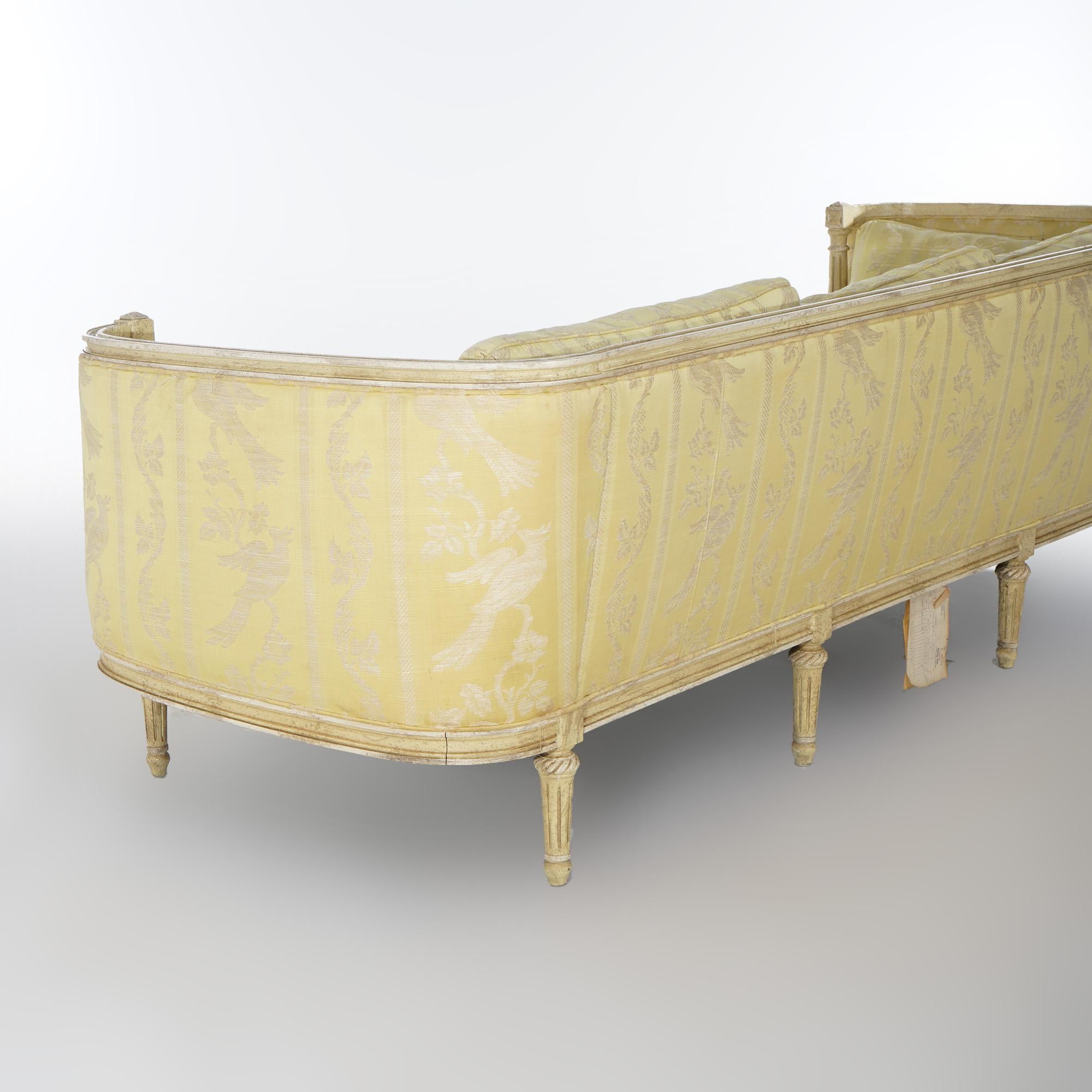 Hibriten Bernhardt French Louis XVI Style Bergère Sofa 20thC 9