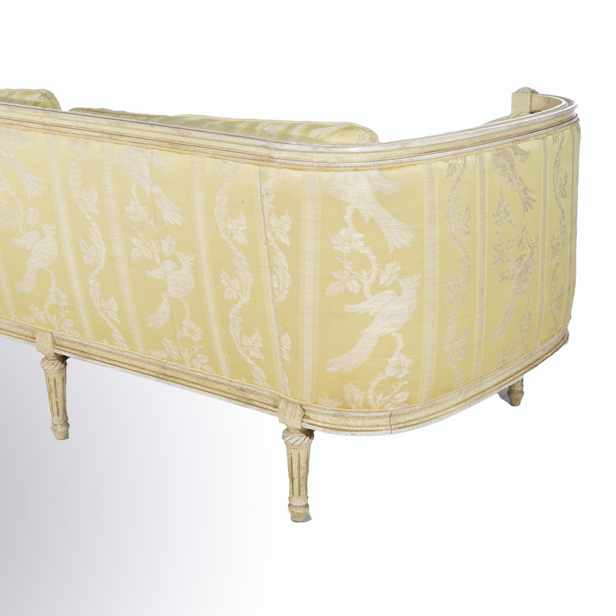 Hibriten Bernhardt French Louis XVI Style Bergère Sofa 20thC 12