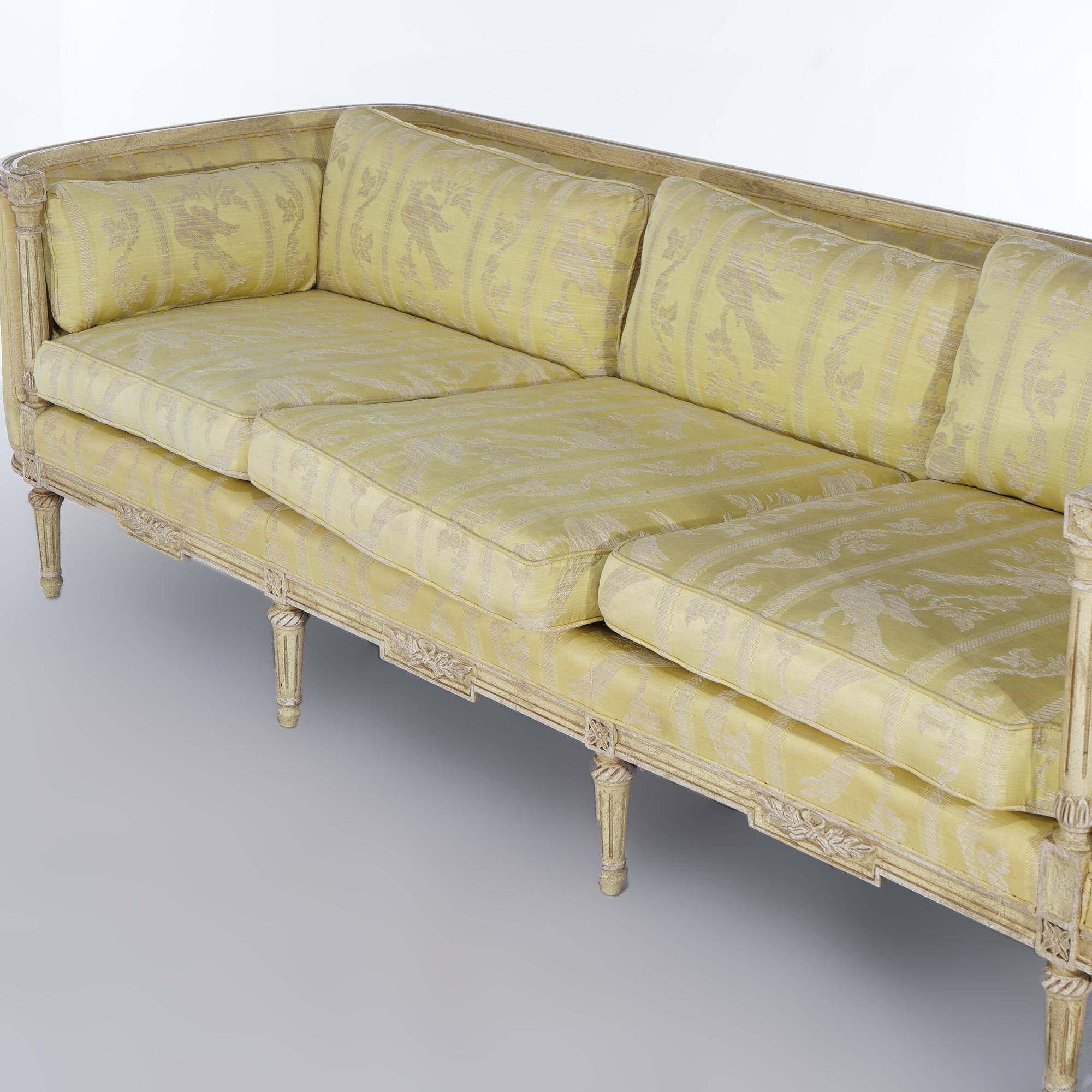 Hibriten Bernhardt French Louis XVI Style Bergère Sofa 20thC In Good Condition In Big Flats, NY