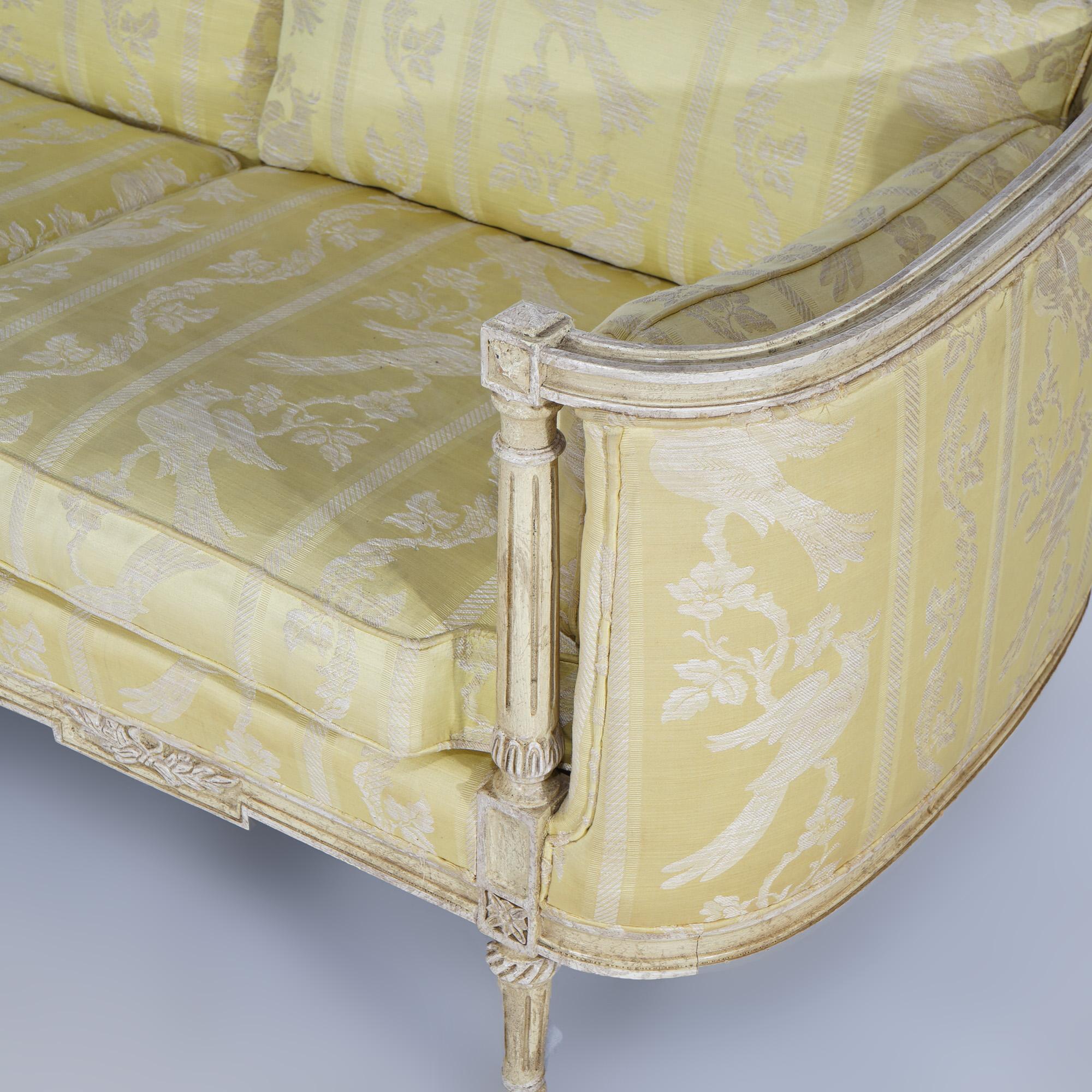 Upholstery Hibriten Bernhardt French Louis XVI Style Bergère Sofa 20thC