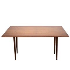 Hibriten Walnut, Mahogany, Rosewood Drop-Leaf Dining Table or Console, c. 1960s