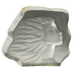 Hick Glass Face in the Style Lalique French Art Deco