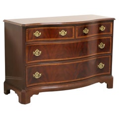 Hickory American Masterpiece Banded Mahogany Chippendale Bowfront Bachelor Chest